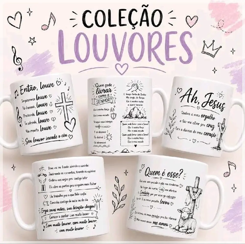 Sublimação - Canecas Louvores 1