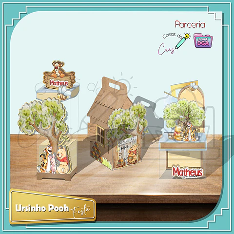 Arquivo de Corte Kit Festa Ursinho Pooh 1