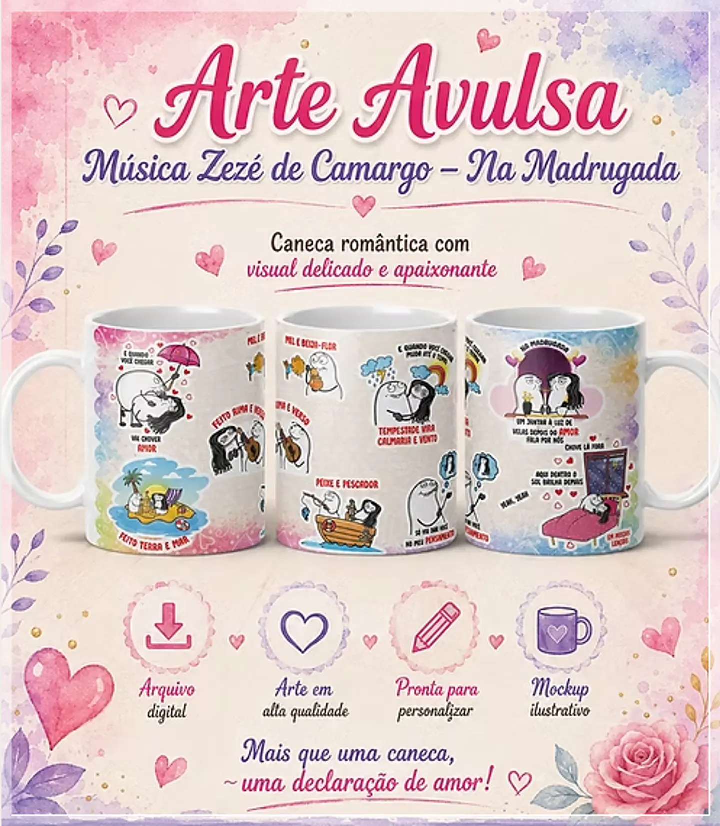 Sublimação - Caneca Zeze de Camargo Na Madrugada 1