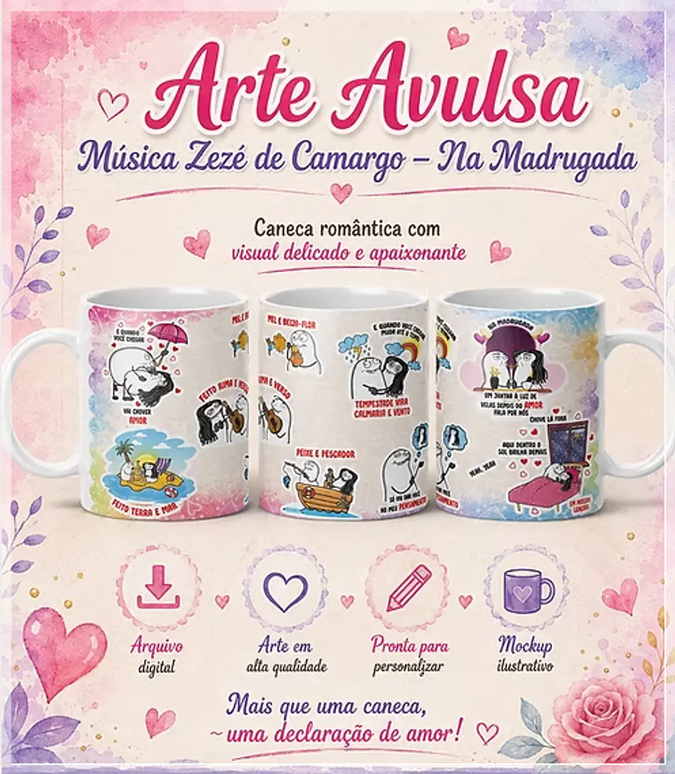 Sublimação - Caneca Zeze de Camargo Na Madrugada 1