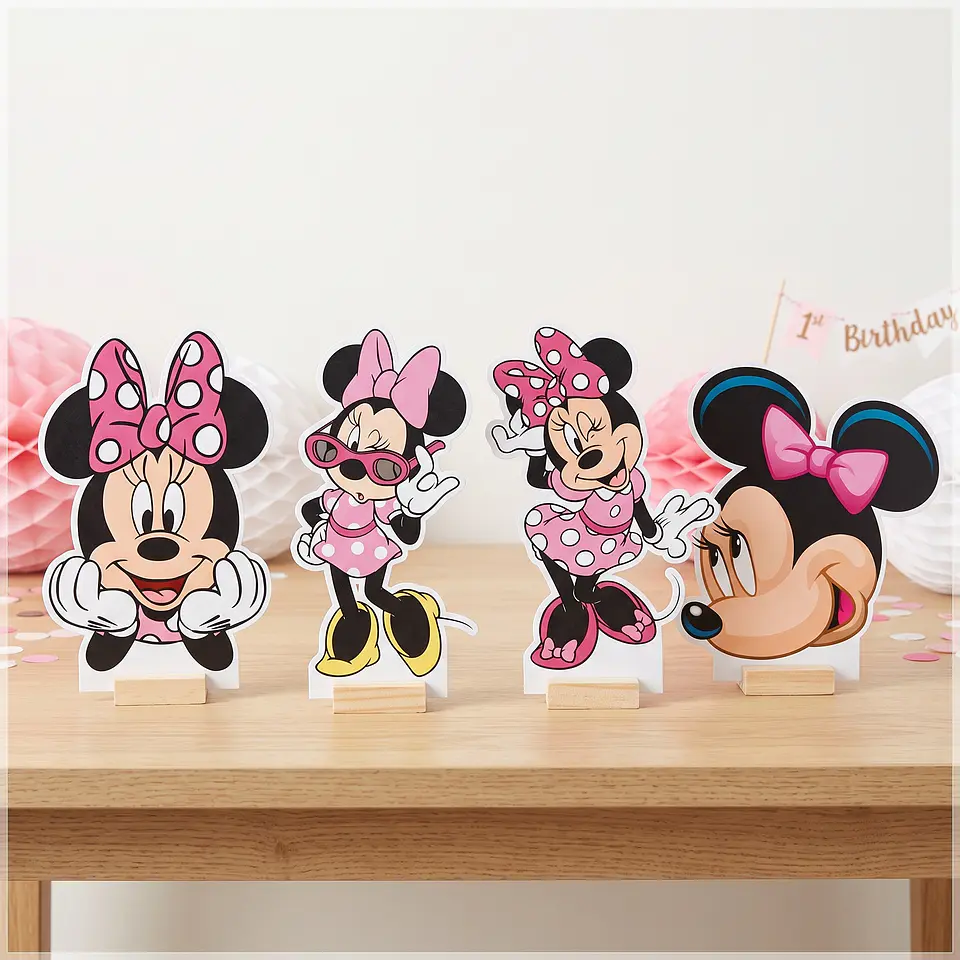 Arquivo de Corte - Display de Mesa Minnie Rosa 1