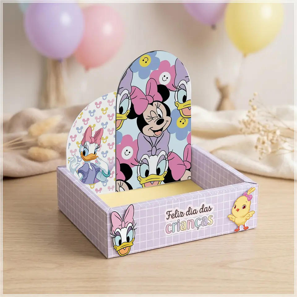 Arquivo de Corte - Caixa Cenario Minnie e Margarida 1