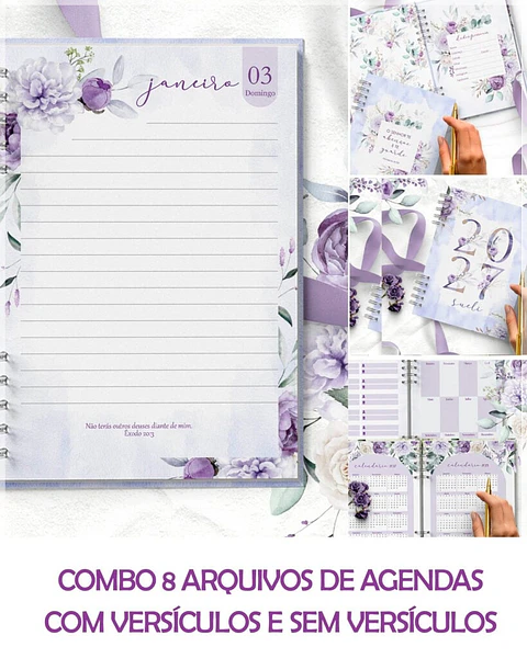 Encadernação - Agendas 27 e Perm Com e Sem Vers Violeta