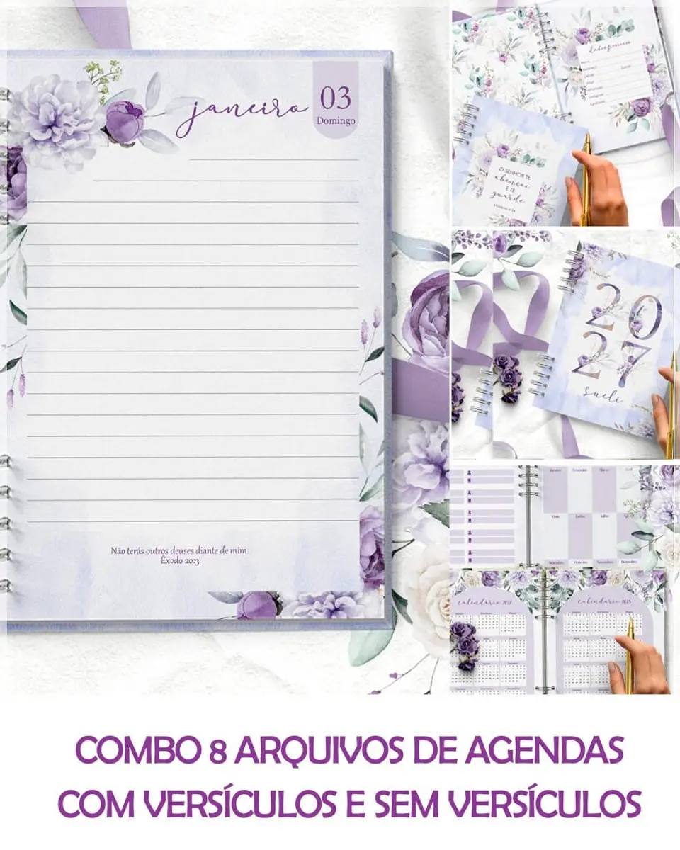 Encadernação - Agendas 27 e Perm Com e Sem Vers Violeta 1