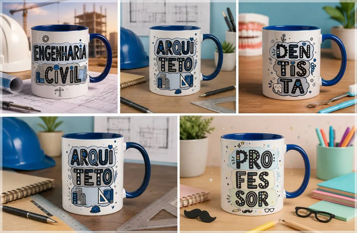 Sublimação - Canecas Profissões Masculinas 1