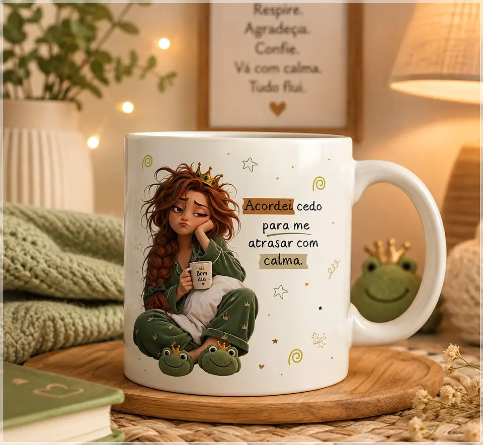 Sublimação - Caneca Atrasando com Calma 02 1