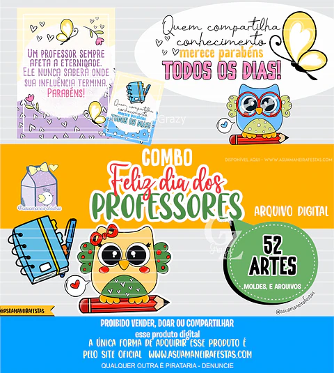 Arquivo de Corte Kit Combo Dia dos Professores 3