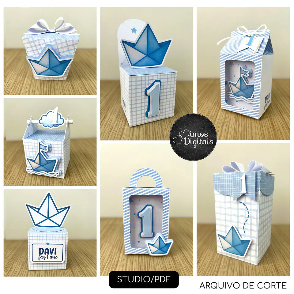 Arquivo de Corte Kit Festa Barquinho de Papel 1 1
