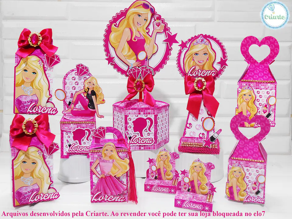 Arquivo de Corte Kit Festa Barbie 5 1