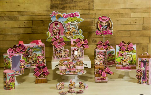 Arquivo de Corte Kit Festa Boiadeira Cowgirl Country Menina 11