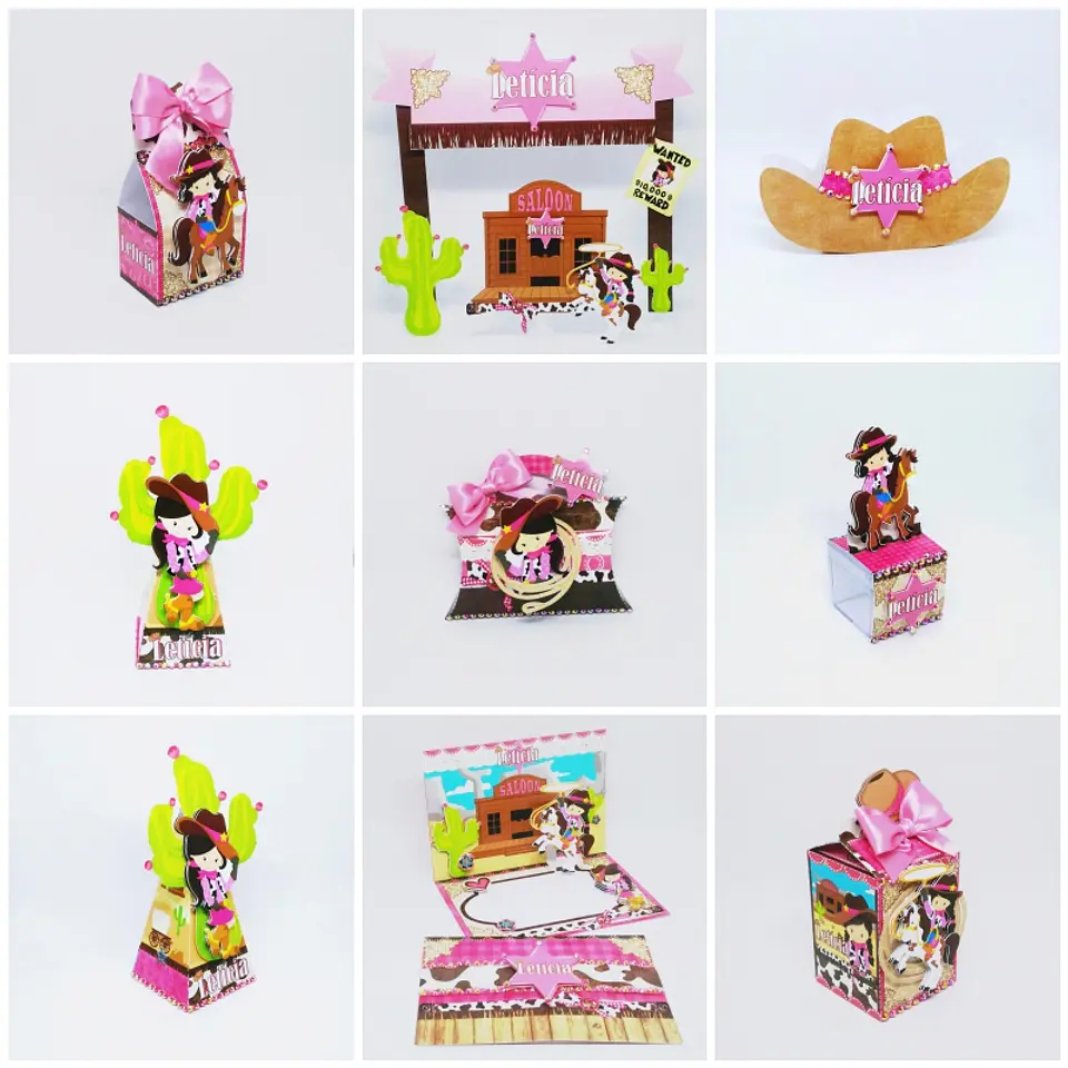 Arquivo de Corte Kit Festa Boiadeira Cowgirl Country Menina 7 1