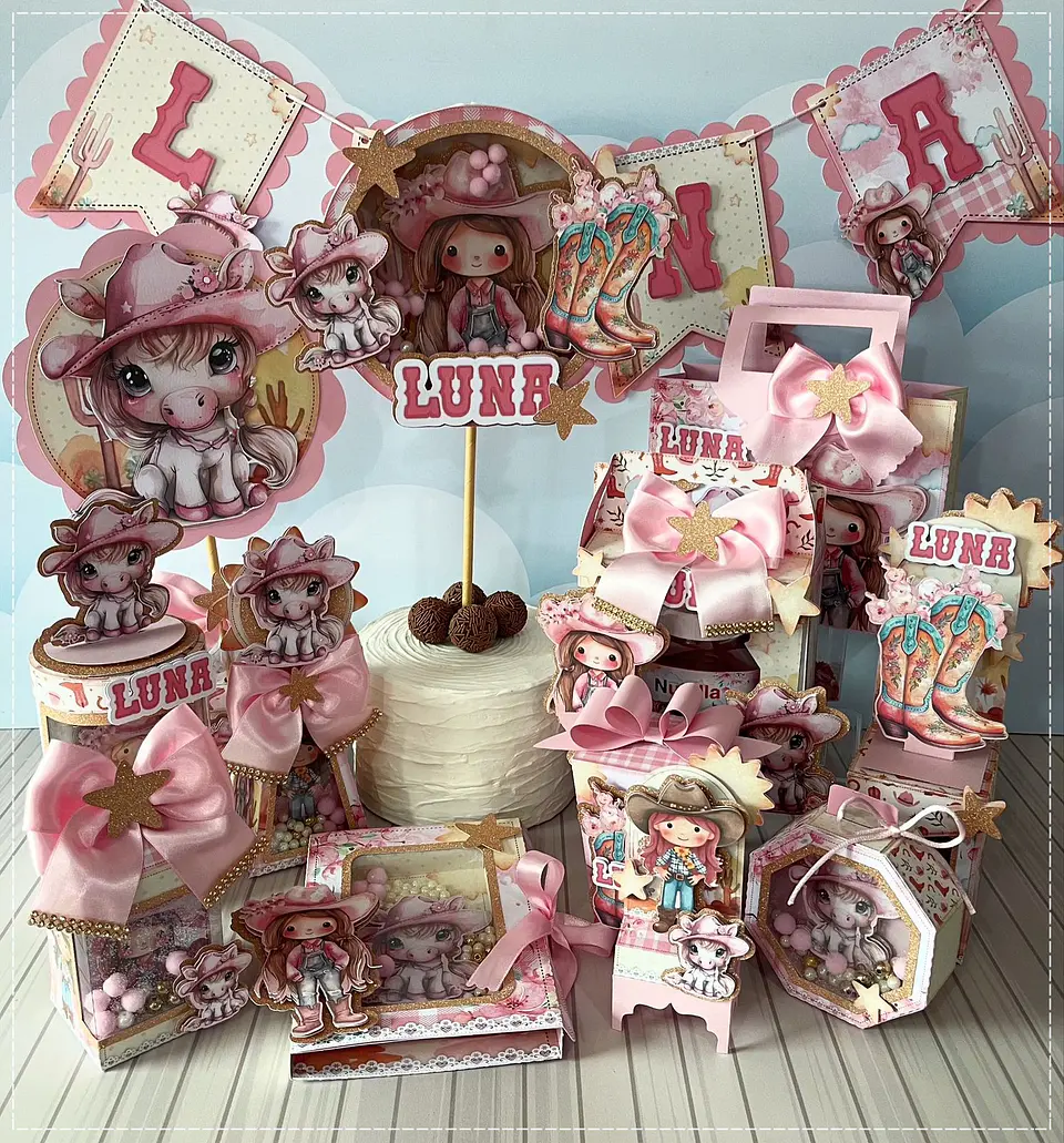 Arquivo de Corte Kit Festa Boiadeira Cowgirl Country Menina 4 1
