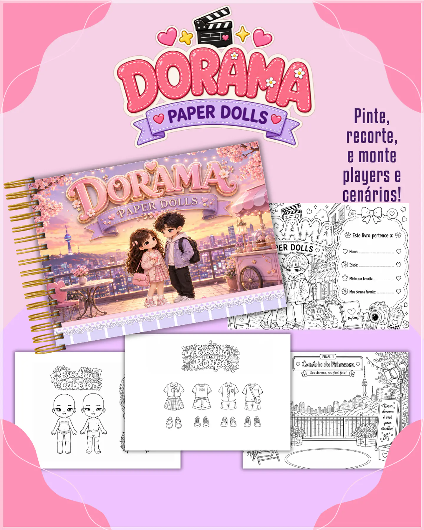 Encadernação - Paper Dolls colorir Dorama 1