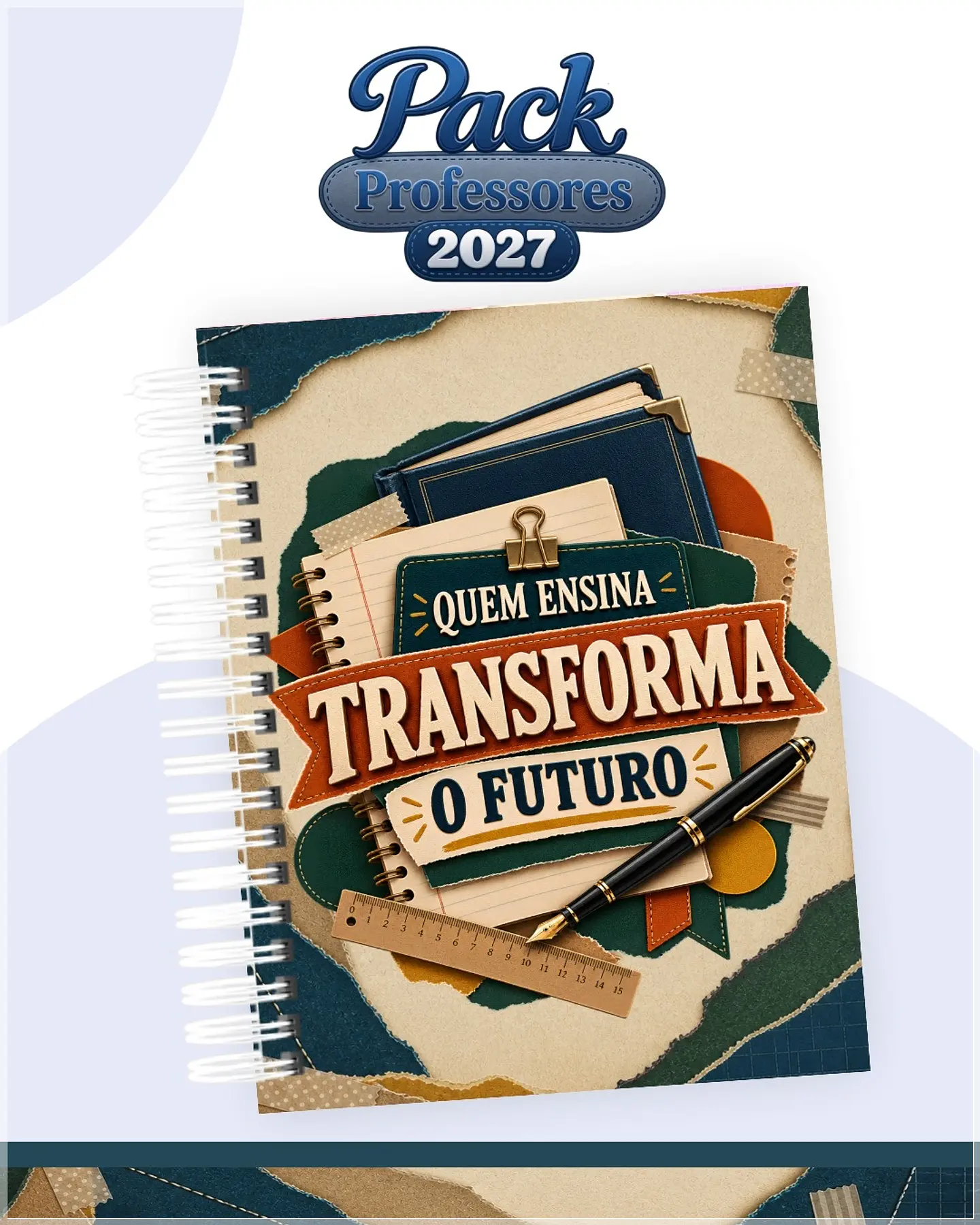 Encadernação - Professores Masculino(Agenda, Bloco, Caderno A5 e Planner) 1