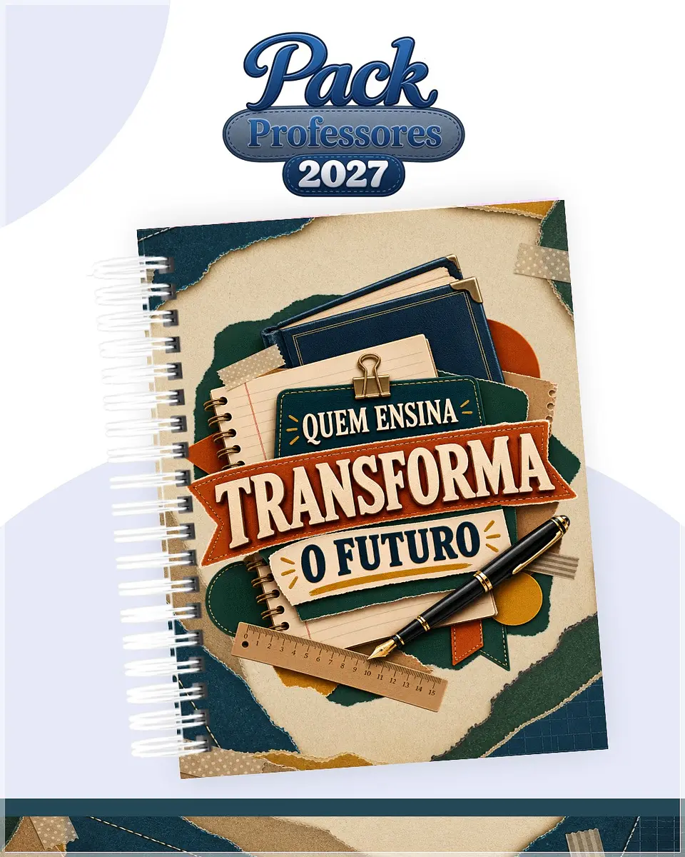 Encadernação - Professores Masculino(Agenda, Bloco, Caderno A5 e Planner) 1