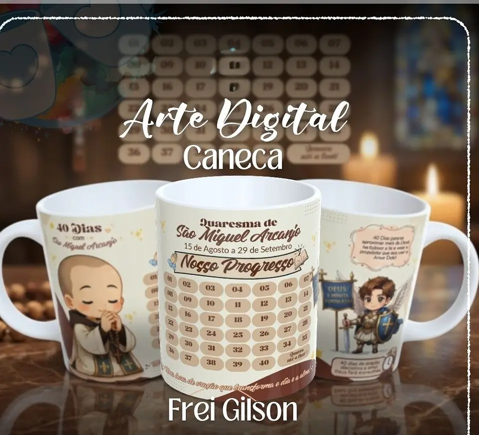 Sublimação - Caneca Calendário Quaresma 1