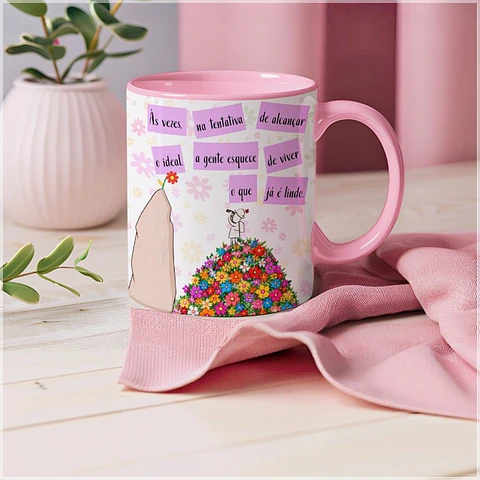 Sublimação -Caneca Às vezes, na Tentativa de Alcançar o ideal