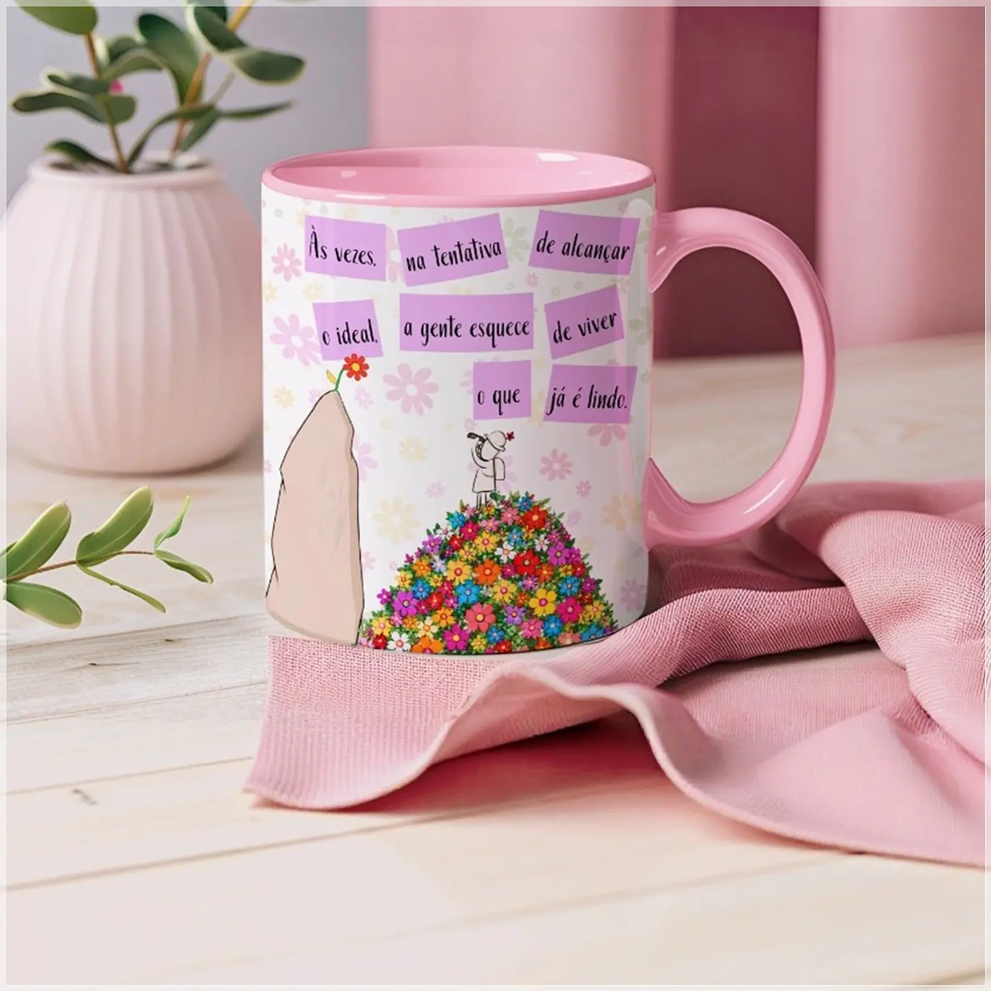 Sublimação -Caneca Às vezes, na Tentativa de Alcançar o ideal 1