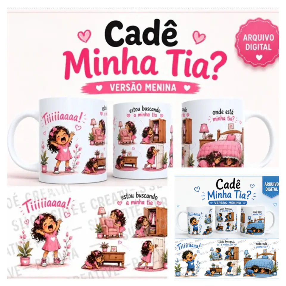 Sublimação - Canecas Cadê a Minha Tia 1