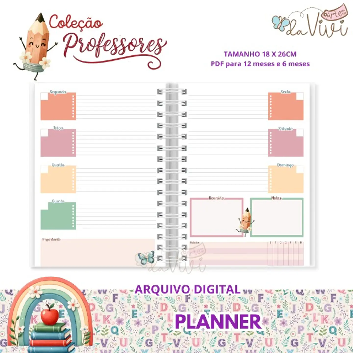 Encadernação Combo Planner Dia dos Professores 3 1
