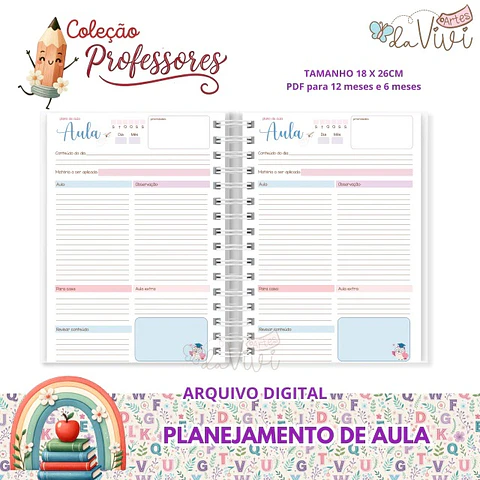 Encadernação Combo Planejamento de aula Dia dos Professores 2