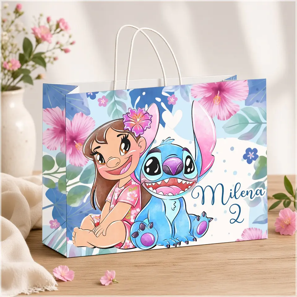Arquivo de Corte - Sacolinha Stitch e Lilo 1