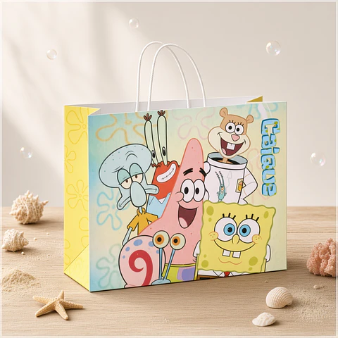 Arquivo de Corte - Sacolinha Bob Esponja 1