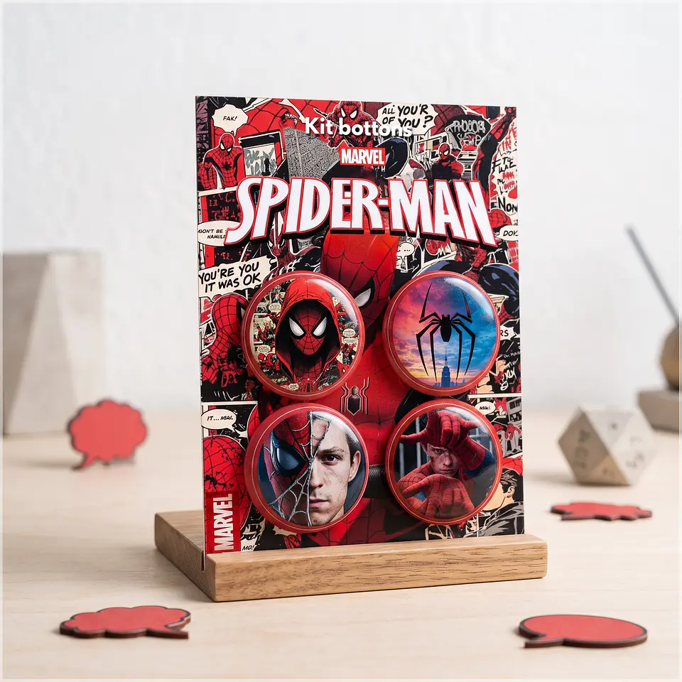 Arquivo de Corte Bottons Herois Homem Aranha 46 1
