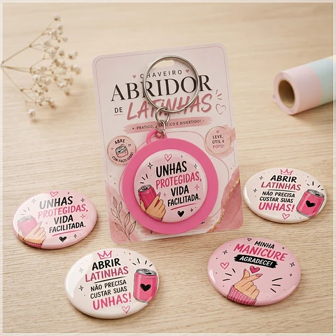 Arquivo de Corte Chaveiro Abridor de Latinha Unhas 32mm 50