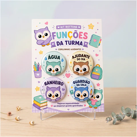 Arquivo de Corte Bottons Funções da Turma Dia dos Professores 2