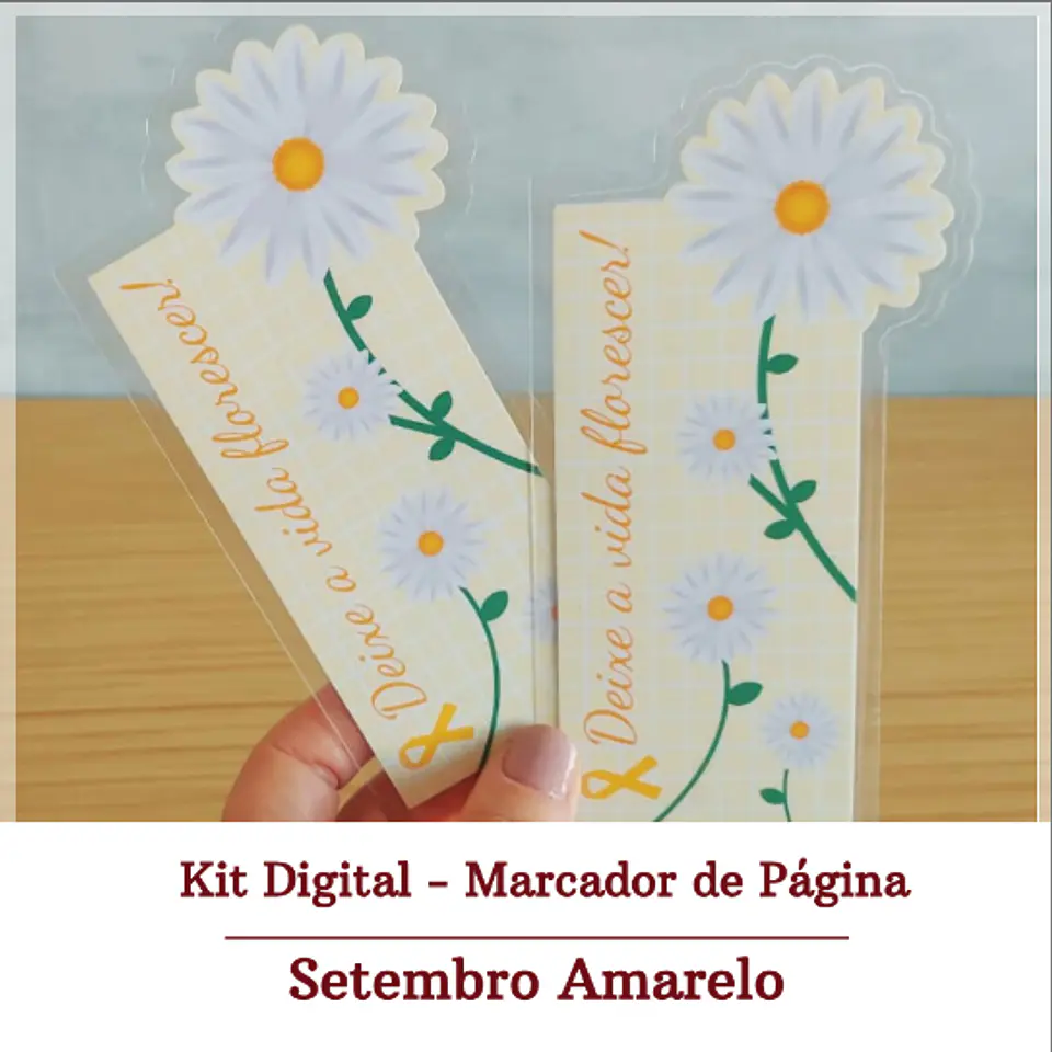 Arquivo de Corte Marcador de Página Florescer Setembro Amarelo 5 1