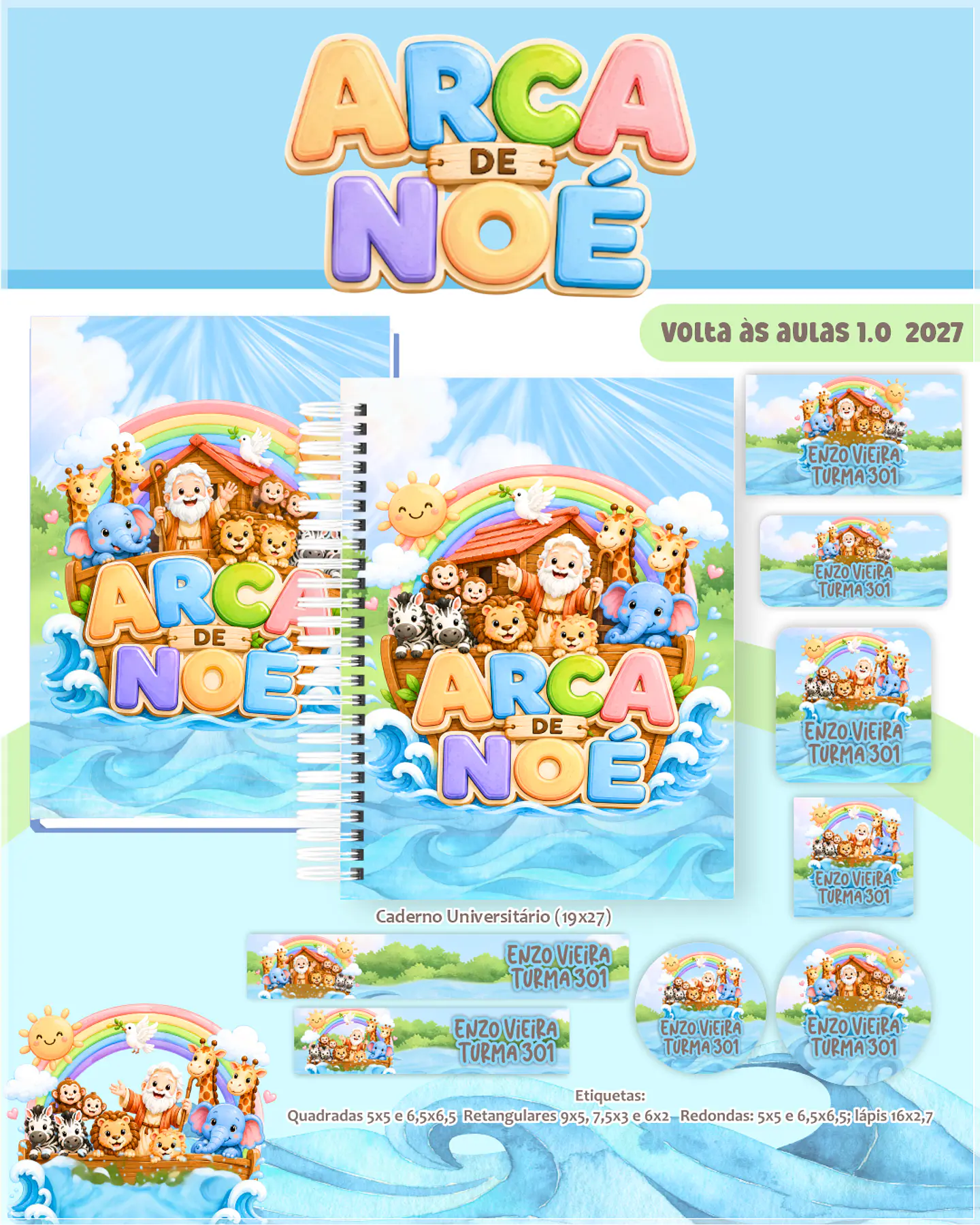Encadernação - Arca de Noé Escolar Cristão 1