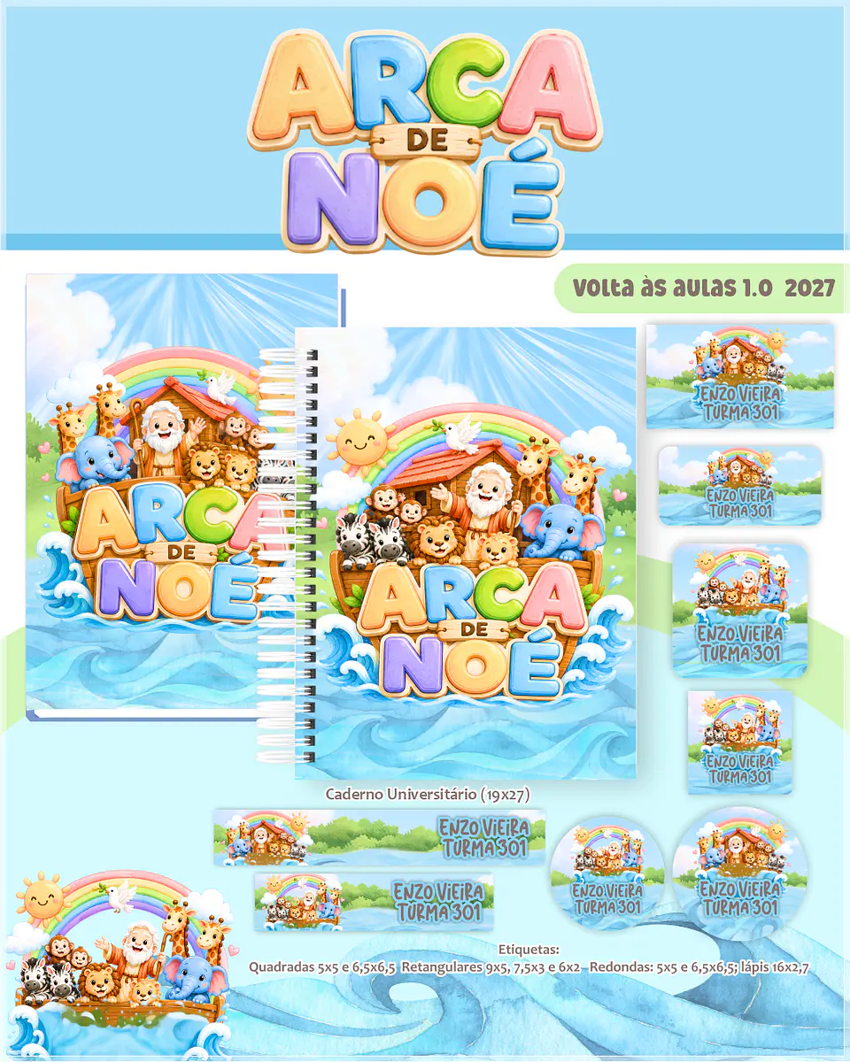 Encadernação - Arca de Noé Escolar Cristão 1