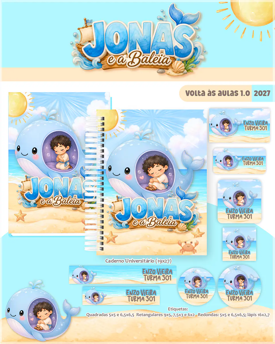 Encadernação - Jonas e a Baleia Escolar Cristão 1
