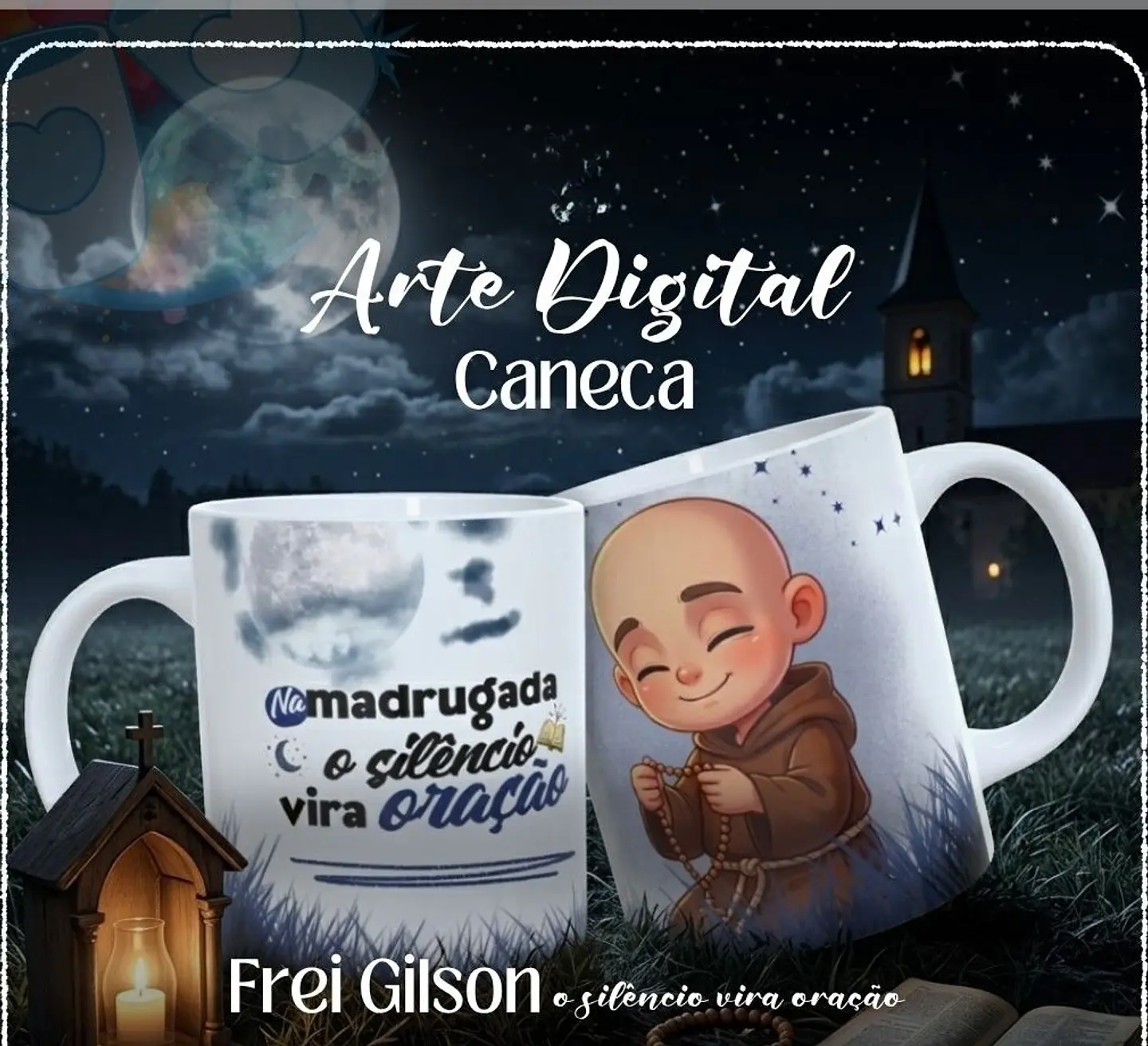 Sublimação - Caneca O Silêncio Vira Oração 1