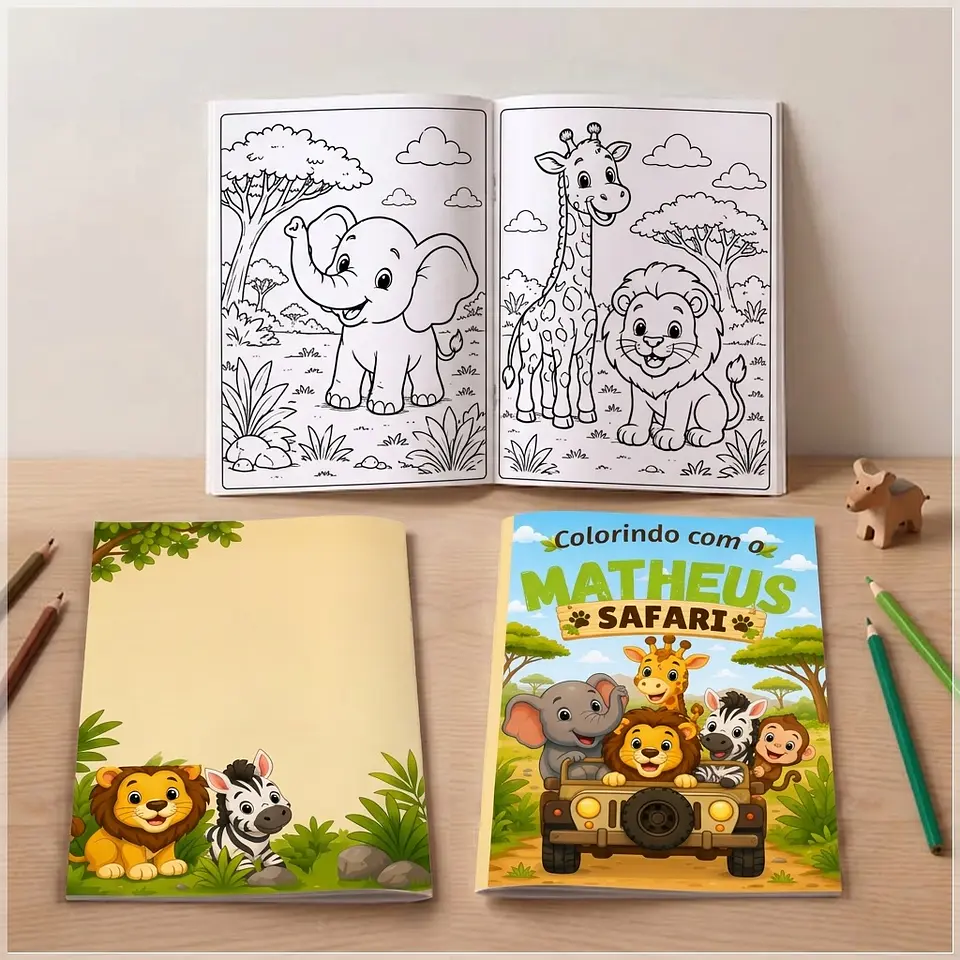 Arquivo de Corte - Revista de Colorir Safari 2 1