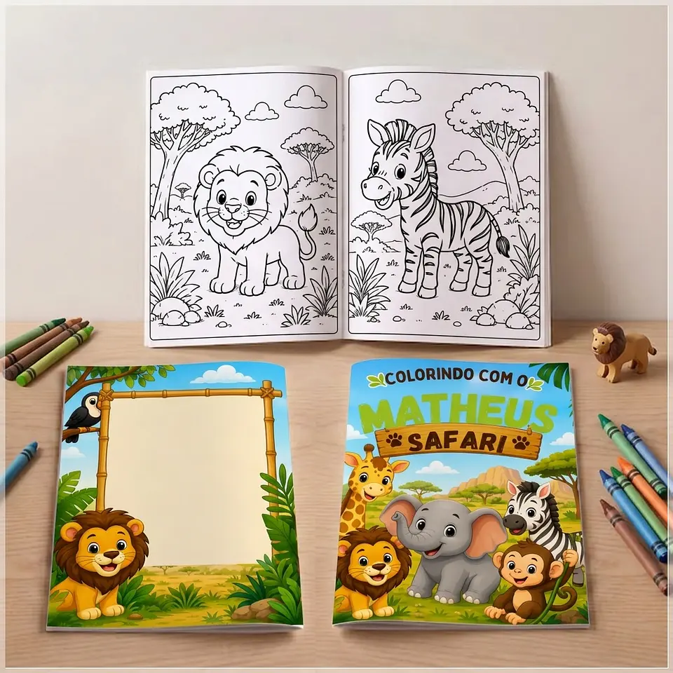 Arquivo de Corte - Revista de Colorir Safari 1 1