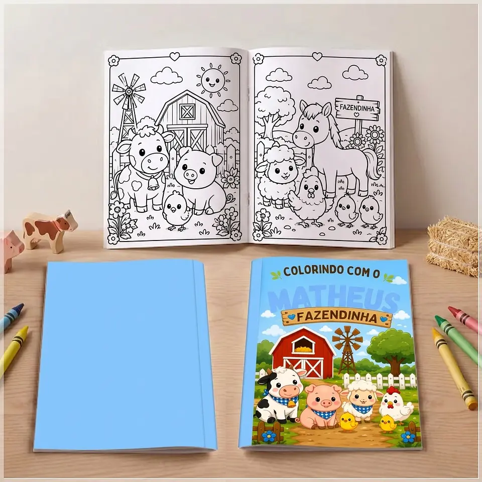 Arquivo de Corte - Revista de Colorir Fazendinha Menino 1