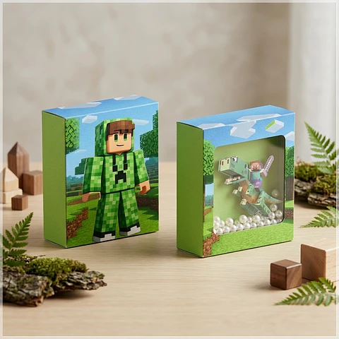 Arquivo de Corte - Caixa Alta com Visor Minecraft 1