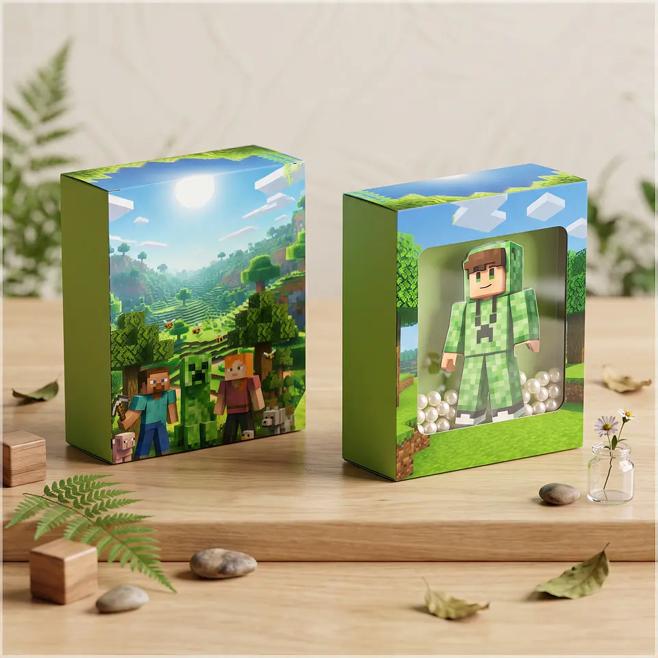 Arquivo de Corte - Caixa Alta com Visor Minecraft 3 1