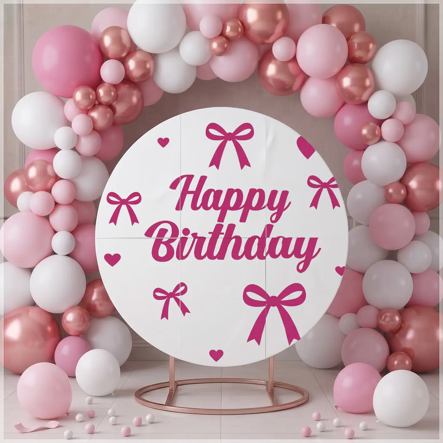 Arquivo de Corte - Painel Happy Birthday Rosa 2 1