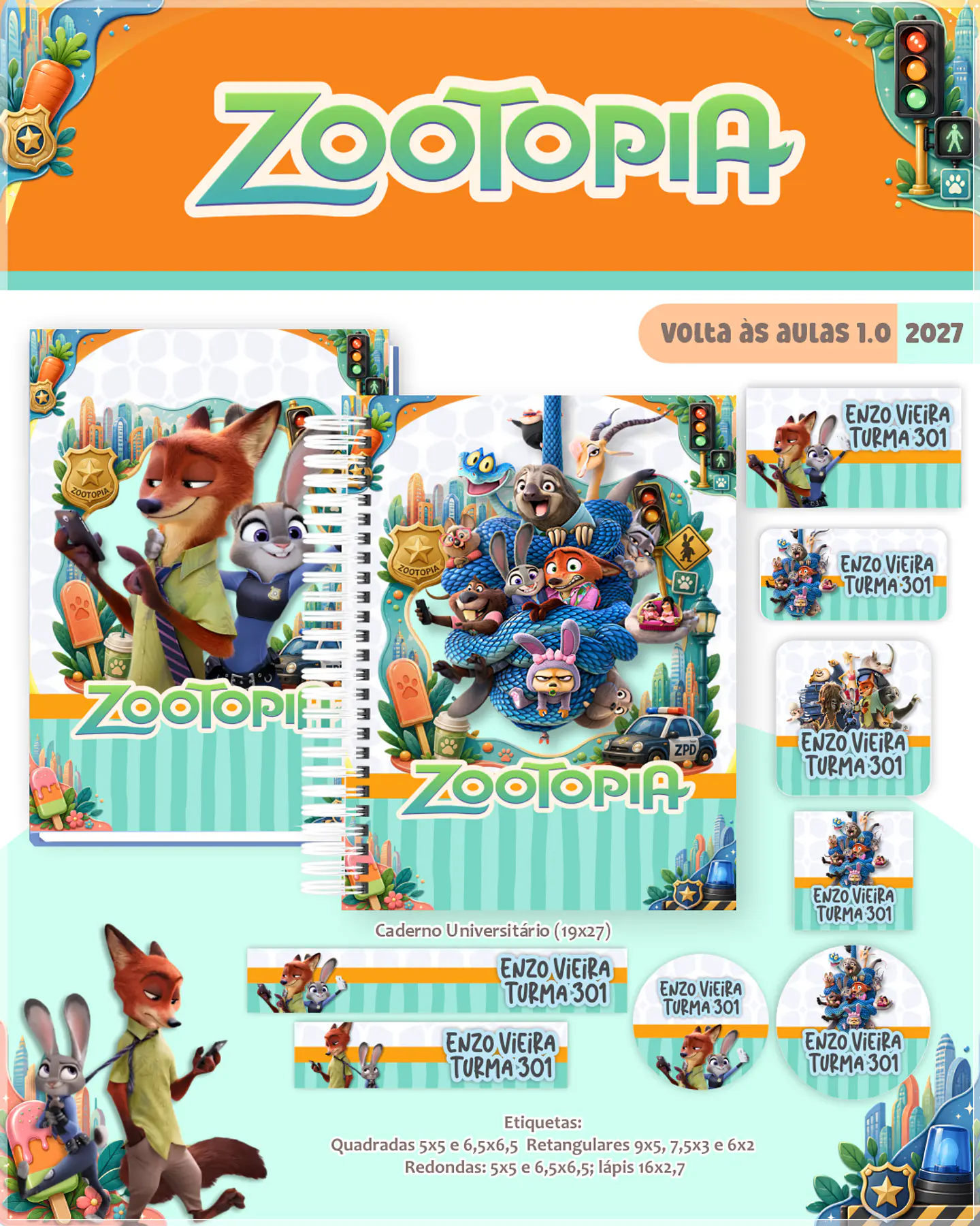 Encadernação - Coleção Escolar 1.0 Zootopia 1