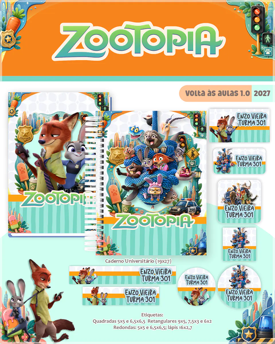 Encadernação - Coleção Escolar 1.0 Zootopia 1