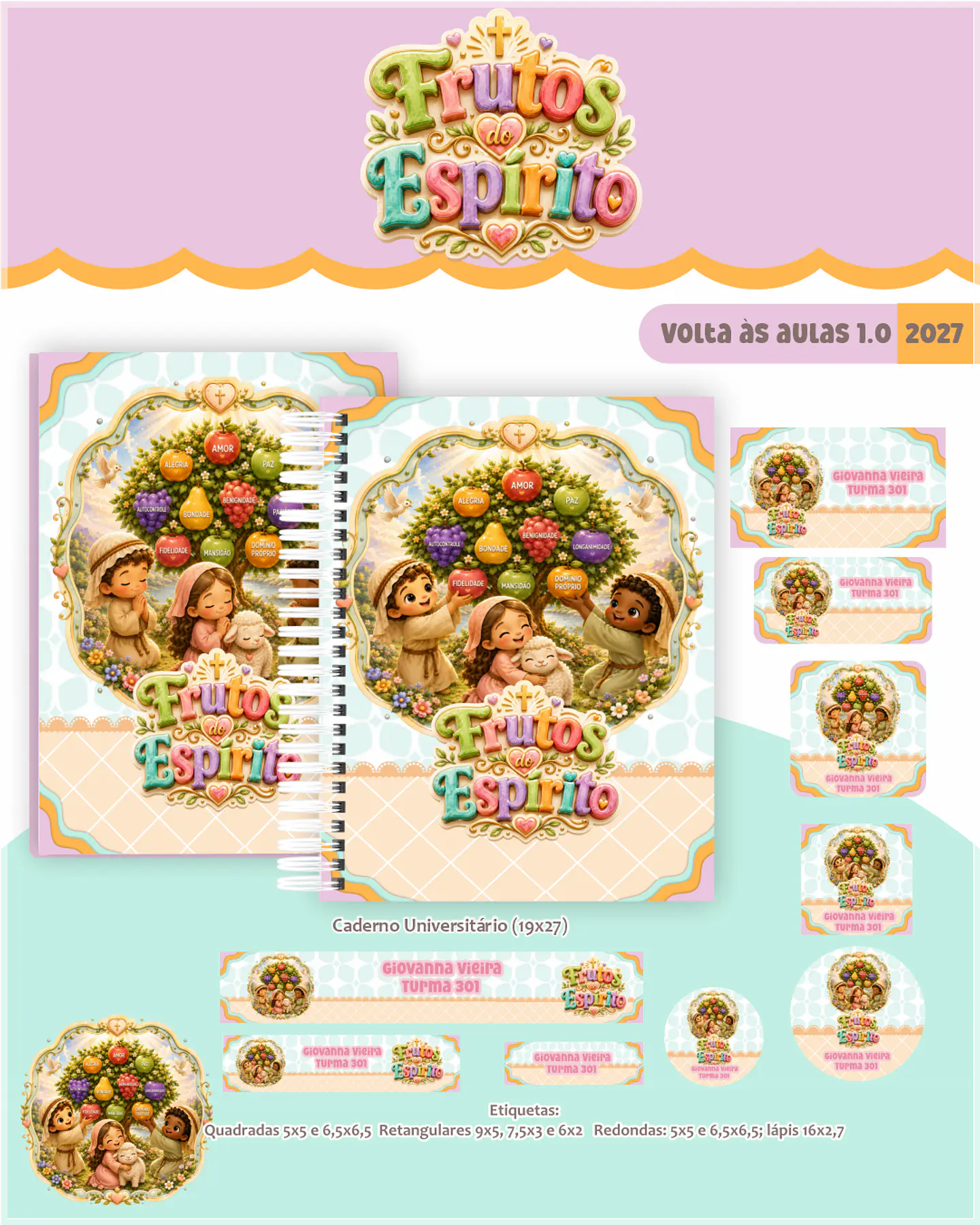 Encadernação - Frutos do Espírito Escolar Cristão 1
