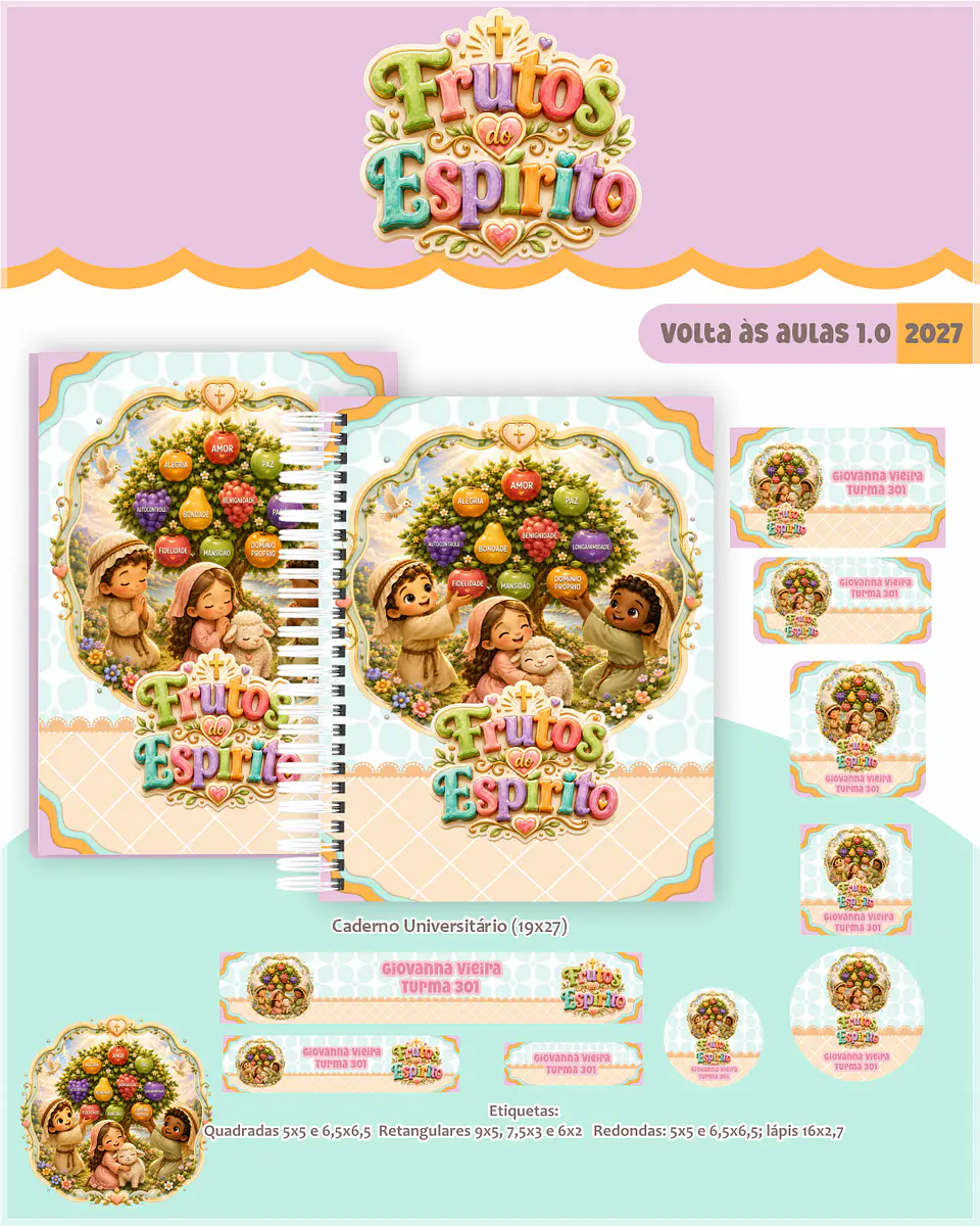 Encadernação - Frutos do Espírito Escolar Cristão 1