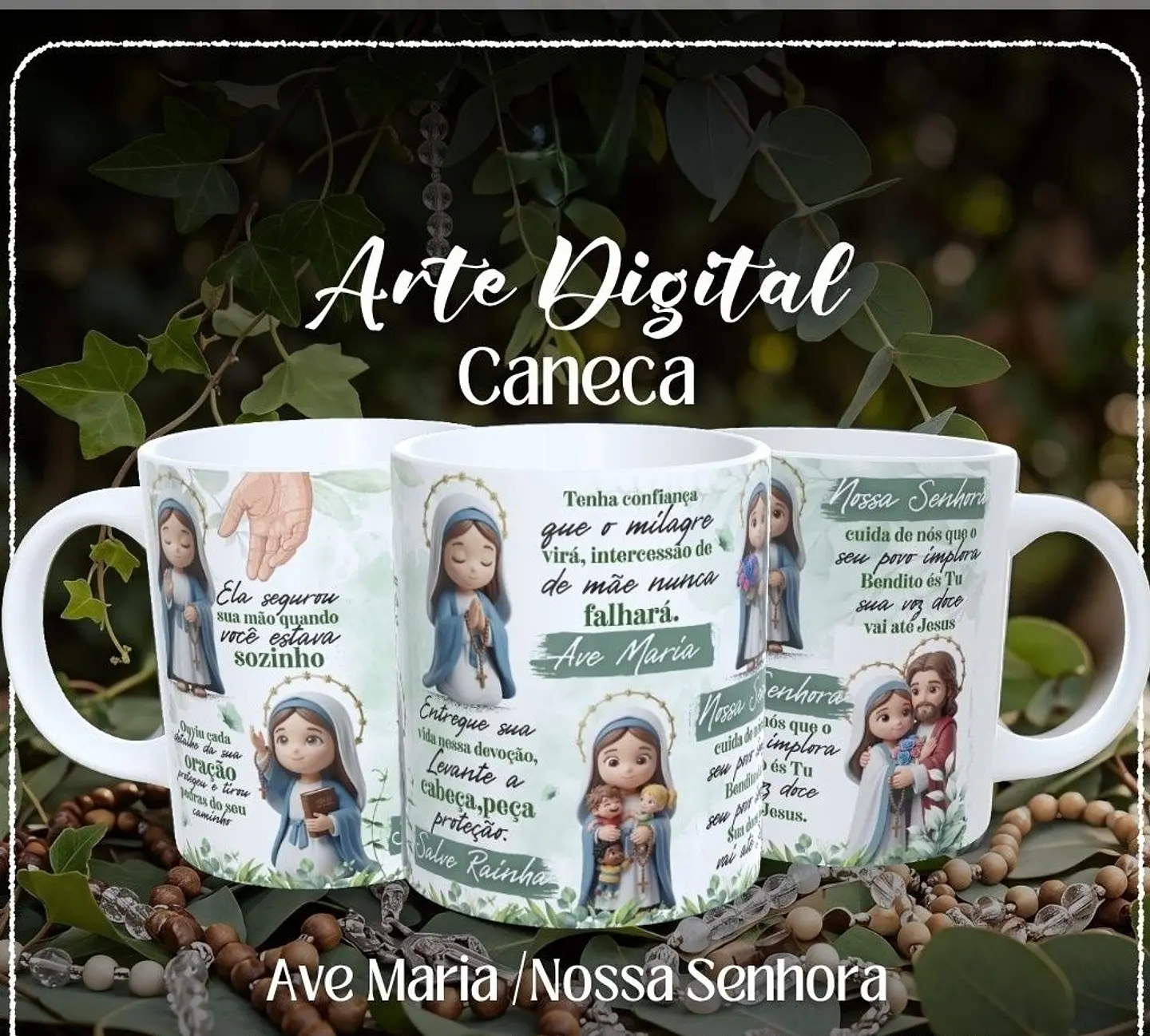 Sublimação - Caneca Ave Maria Nossa Senhora 1