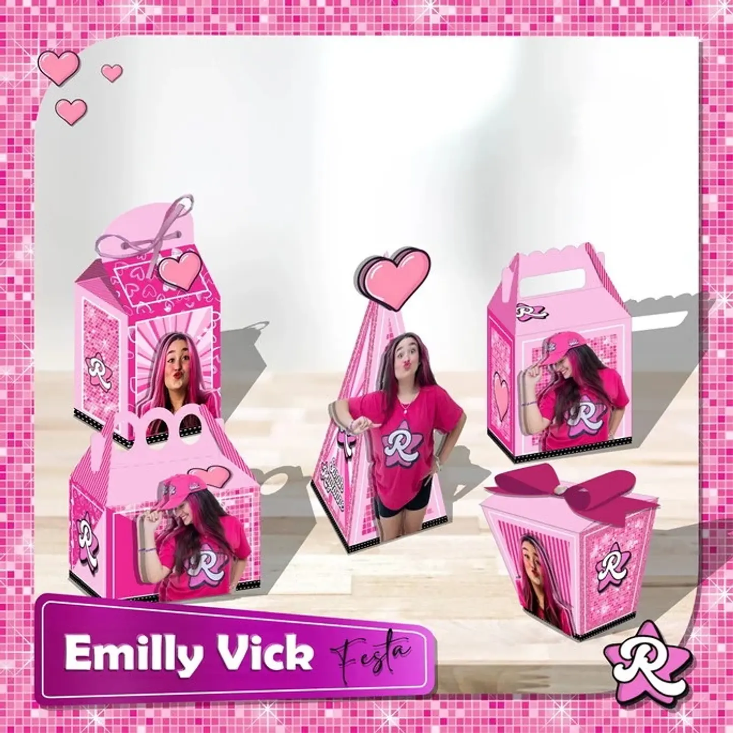 Arquivo de Corte Kit Festa Dos Rosa Emilly Vick 6 1