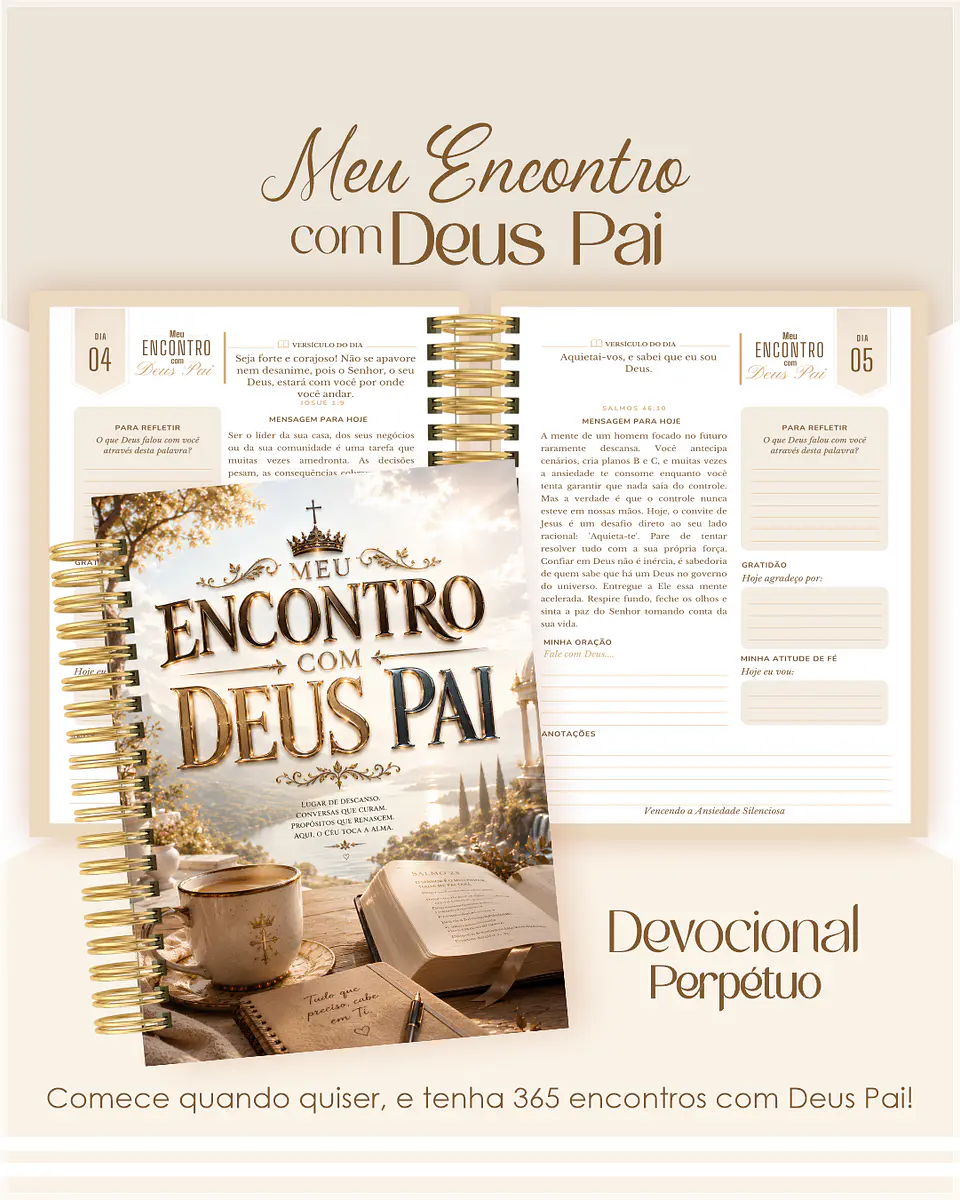 Encadernação - Devocional Perpétuo Café com Deus 1
