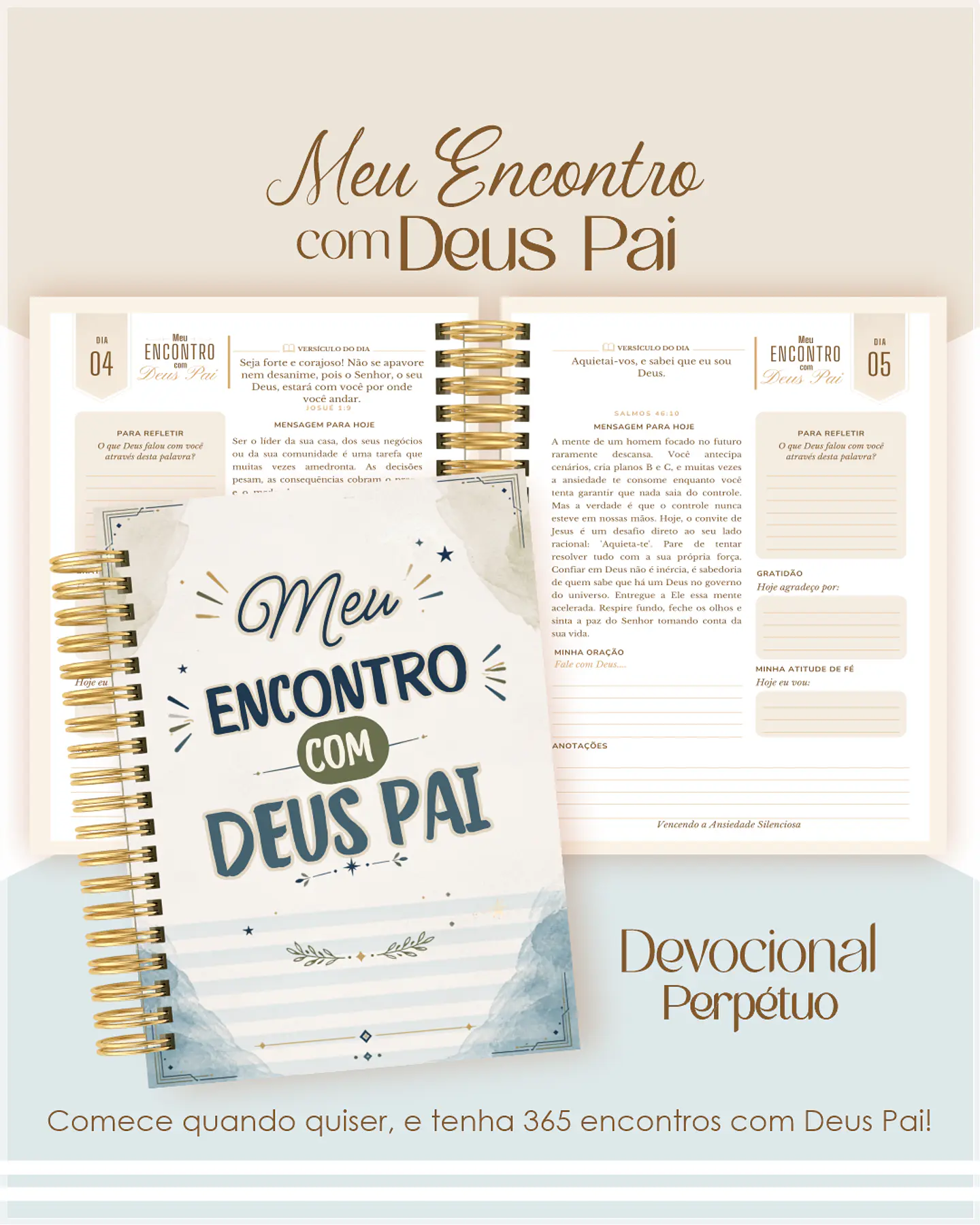 Encadernação - Devocional Perpétuo Lettering Versículos 1