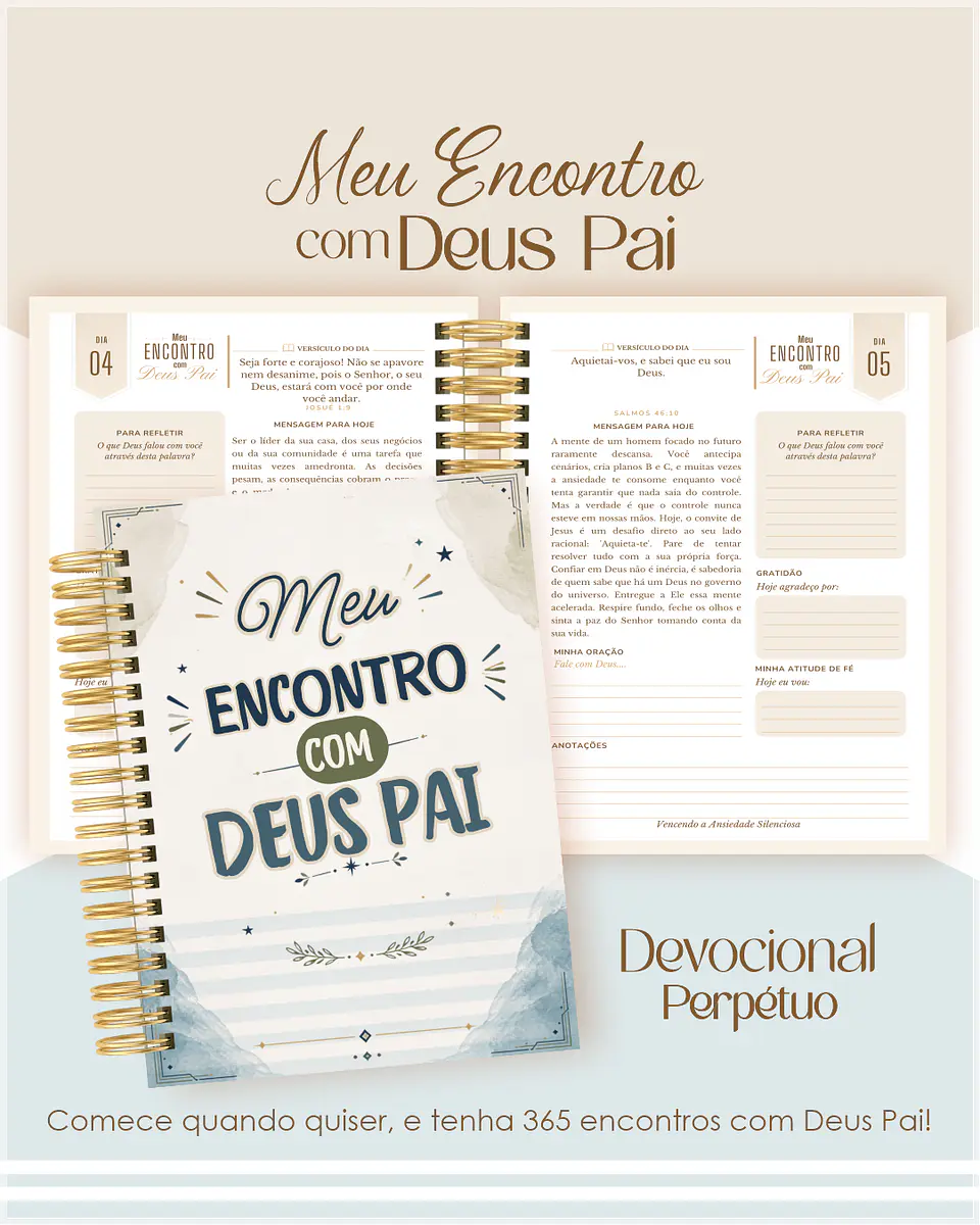 Encadernação - Devocional Perpétuo Lettering Versículos 1